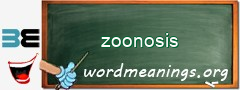 WordMeaning blackboard for zoonosis